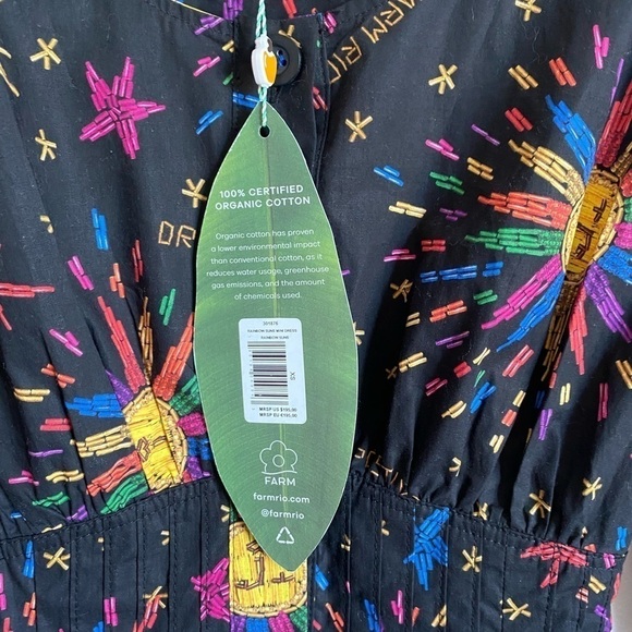 NWT Farm Rio Rainbow Suns Organic Cotton Mini Dress - Picture 6 of 10